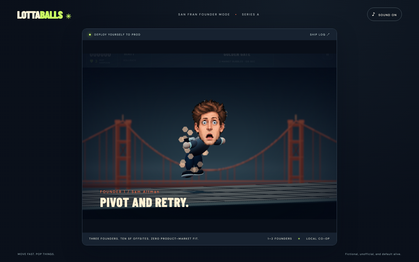 Sam Altman death close-up with pixel head